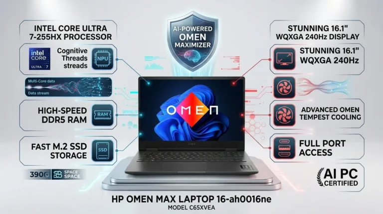 مراجعة HP Omen Max 16: هل يستحق Ultra 7 وRTX 4060 الشراء في 2026؟